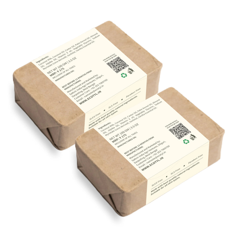 Coconut Milk & Vanilla Soap - Set of 2 | Ecotyl - EarthBased 