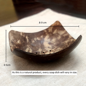 Coconut Shell Soap Dish (Square) - EarthBased 