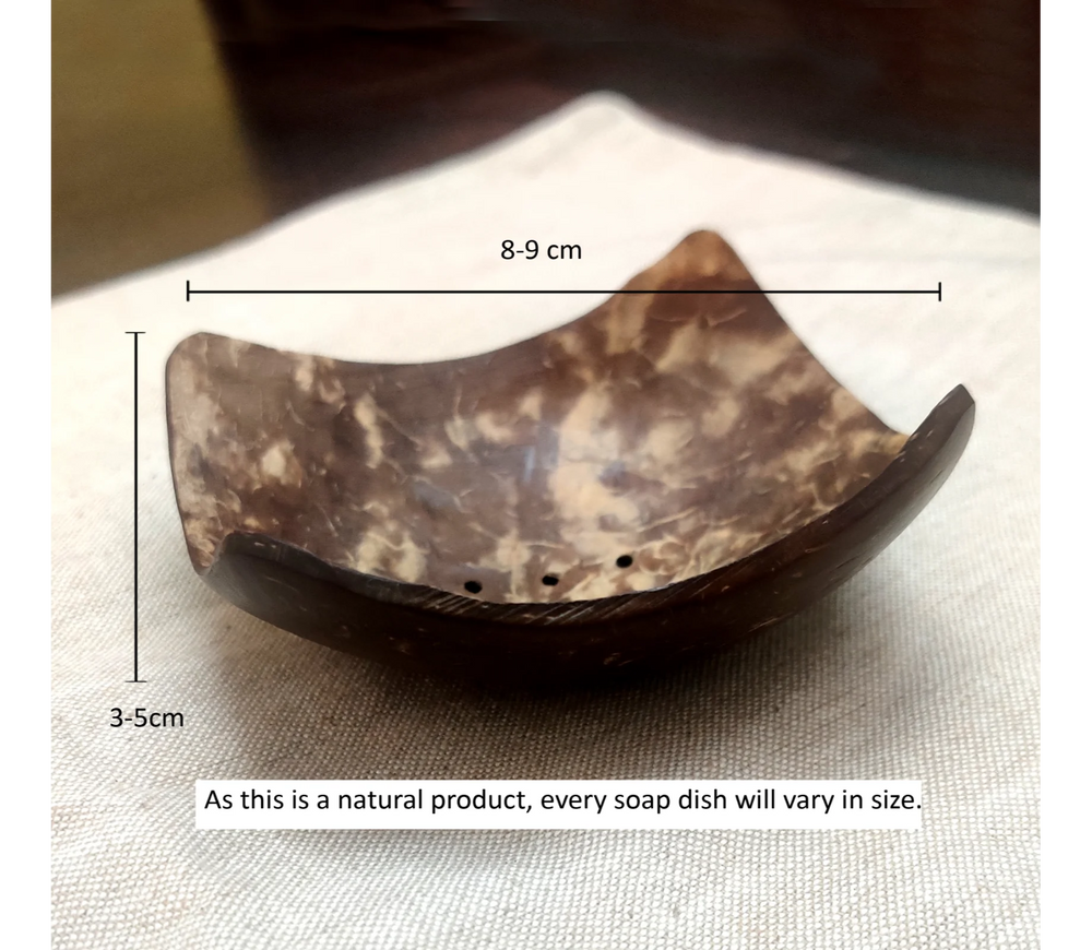 Coconut Shell Soap Dish (Square) - EarthBased 