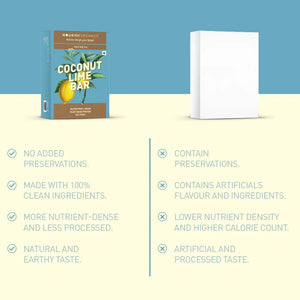 Nourish Organics Coconut Lime Bar, 30g (Pack of 6) - EarthBased 