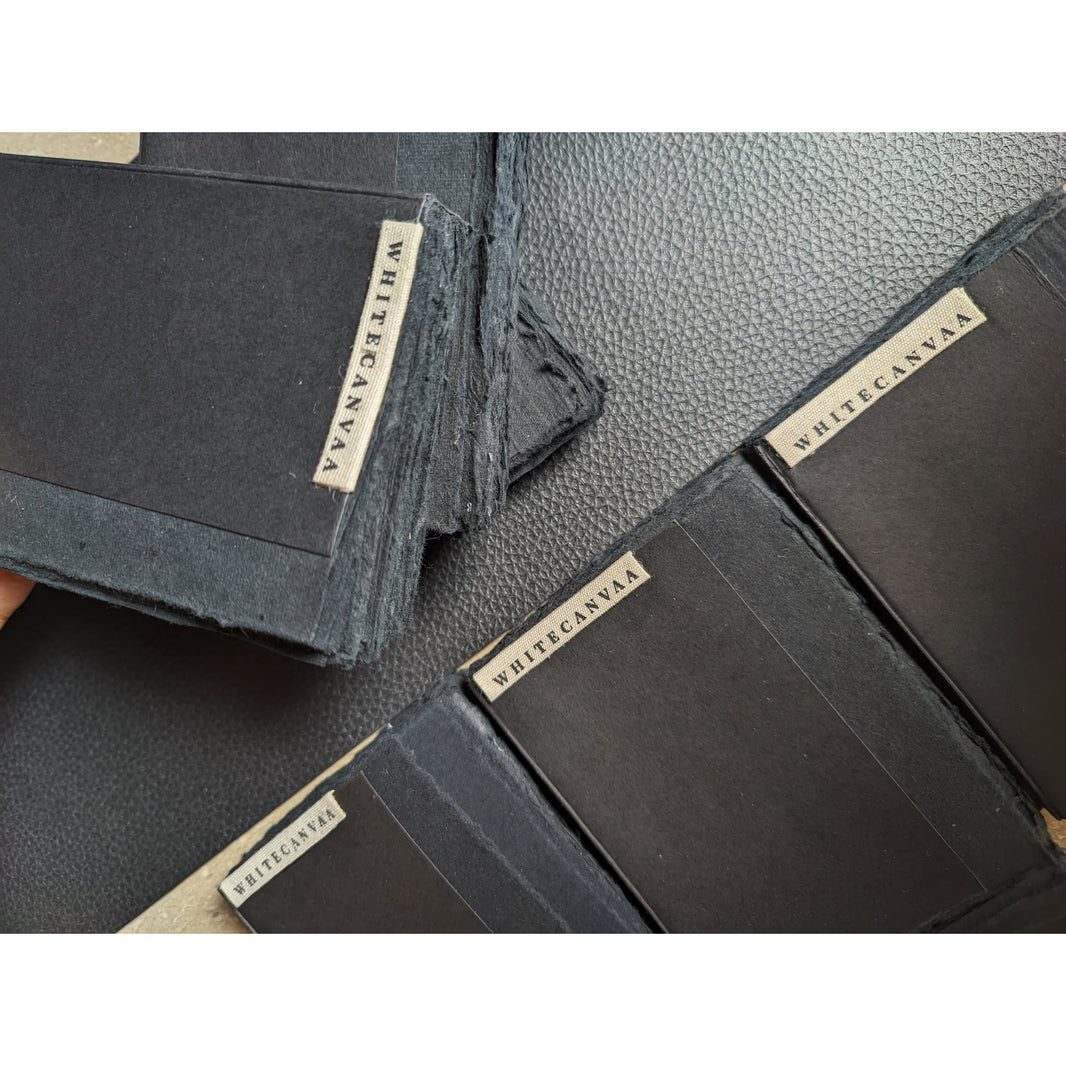 Black Paper Travel Journal I Compact pocket Diary - EarthBased 