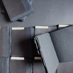 Black Paper Travel Journal I Compact pocket Diary - EarthBased 