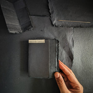 Black Paper Travel Journal I Compact pocket Diary - EarthBased 