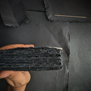 Black Paper Travel Journal I Compact pocket Diary - EarthBased 