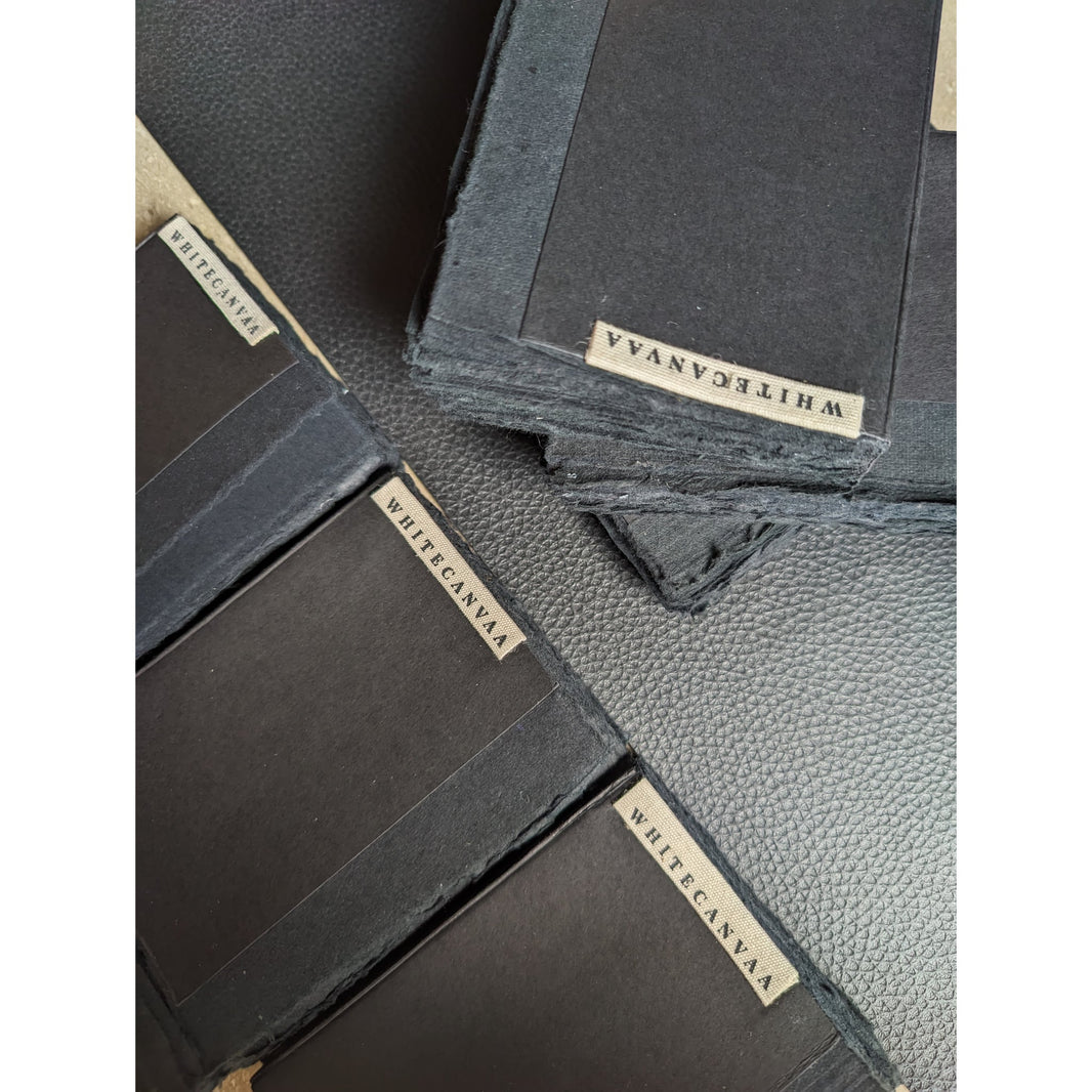 Black Paper Travel Journal I Compact pocket Diary - EarthBased 