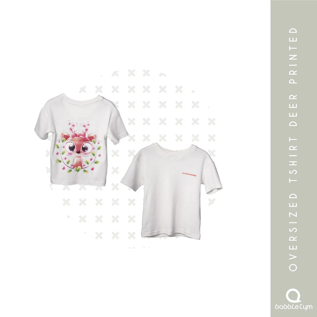 OVERSIZED TSHIRT DEER PRINTED - EarthBased 