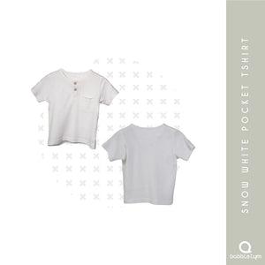 SNOW WHITE POCKET TSHIRT - EarthBased 