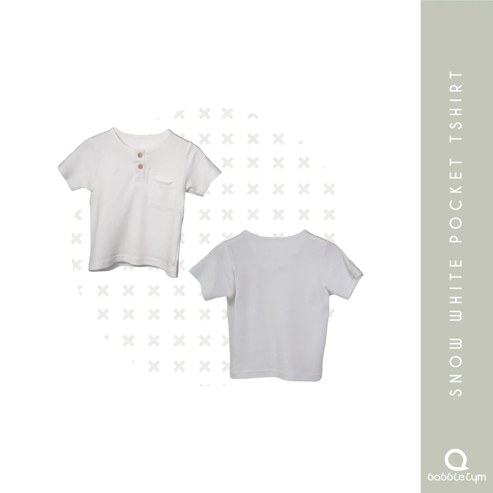 SNOW WHITE POCKET TSHIRT - EarthBased 