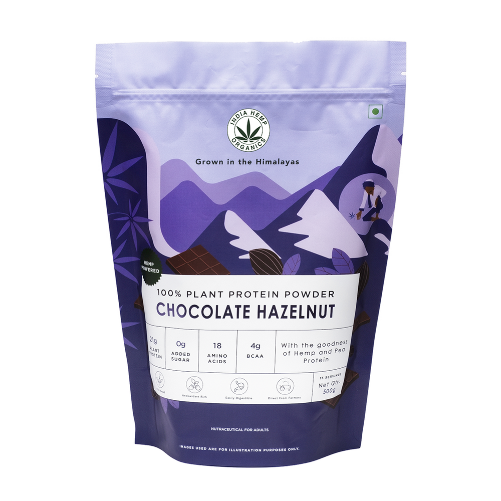 Hemp Protein - Chocolate Hazelnut | 500G (15 SERVINGS) - EarthBased 