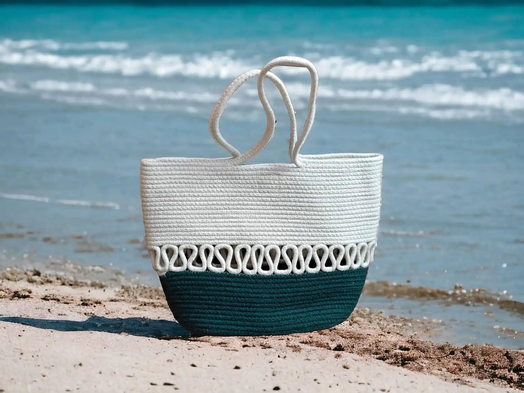 Cream & Green Designer bag | ONEarth - EarthBased 