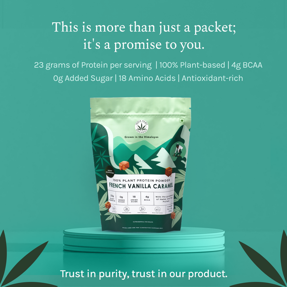 Hemp Protein - French Vanilla Caramel | 500G (15 SERVINGS) - EarthBased 