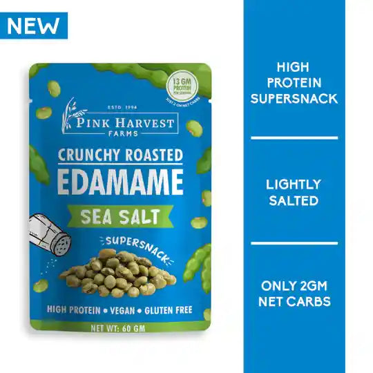 Crunchy Roasted Edamame - Sea salt by Pink Harvest - EarthBased 