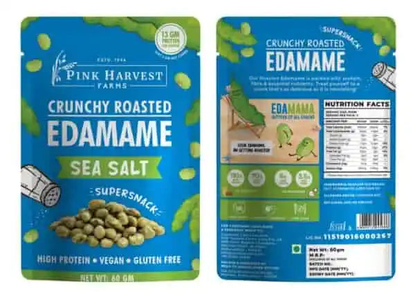 Crunchy Roasted Edamame - Sea salt by Pink Harvest - EarthBased 