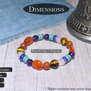 Natural Certified Seven Chakra Bracelet For Opening All 7 Chakras - EarthBased 