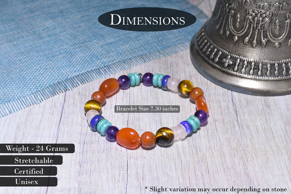 Natural Certified Seven Chakra Bracelet For Opening All 7 Chakras - EarthBased 