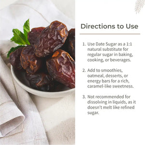 Ecotyl Dates Sugar | Natural Sweetener | Rich in Minerals | 300g - EarthBased 
