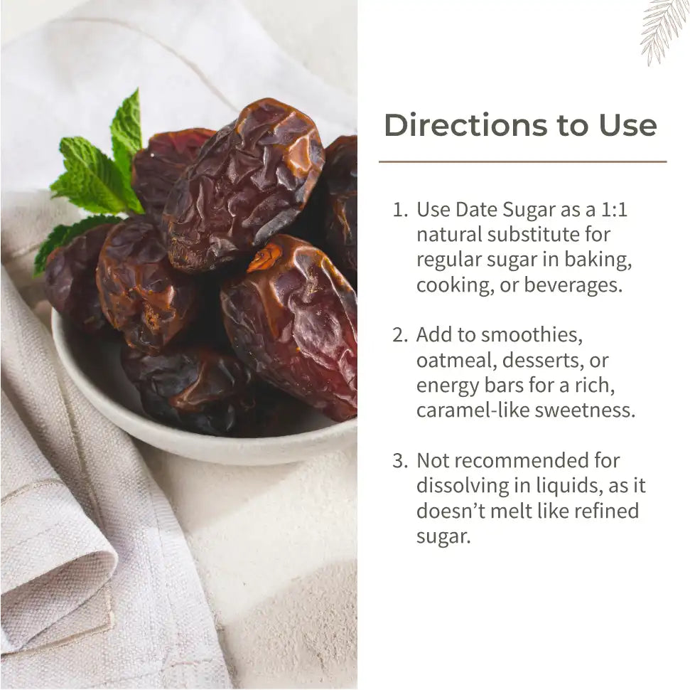 Ecotyl Dates Sugar | Natural Sweetener | Rich in Minerals | 300g - EarthBased 