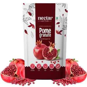NECTAR SUPERFOODS- FREEZE DRIED POMEGRANATE  WHOLE- PACK OF 2 UNITS 20 GM EACH - EarthBased 