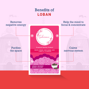 Loban Bamboo Less Dhoop Sticks |  Made from Cow dung & Temple Flower | Gulessence - EarthBased 