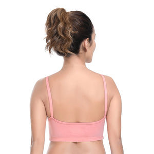 Bamboo Fabric Teenager Bra Non-Padded Non-Wired | Pop-On Bra | Detachable And Adjustable Straps | High Coverage Bra For Teenager | Pack of 2 - EarthBased 