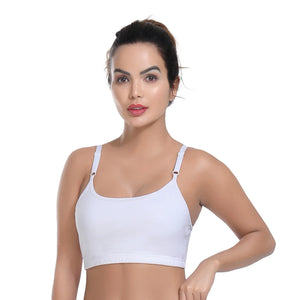 Bamboo Fabric Teenager Bra Non-Padded Non-Wired | Pop-On Bra | Detachable And Adjustable Straps | High Coverage Bra For Teenager | Pack of 2 - EarthBased 