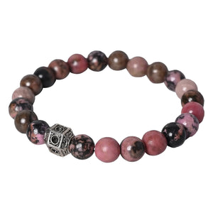 Gemstone Healing Bracelet Rhodonite helps in achieve goal ang good during time of transformation, it bring sympathy and empathy towards other - EarthBased 
