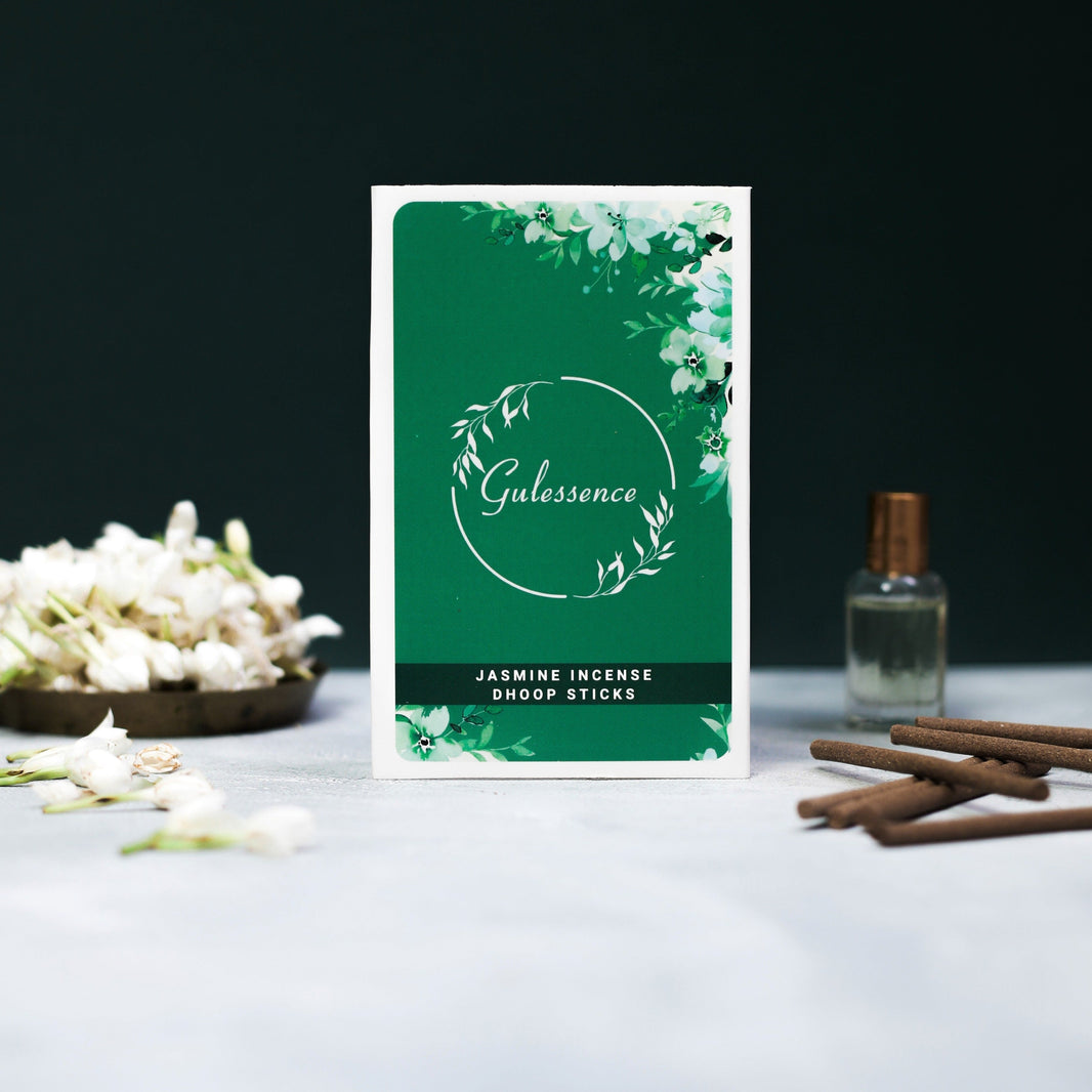 Jasmine Bamboo Less Dhoop Sticks | Made from Temple Flower | Gulessence - EarthBased 