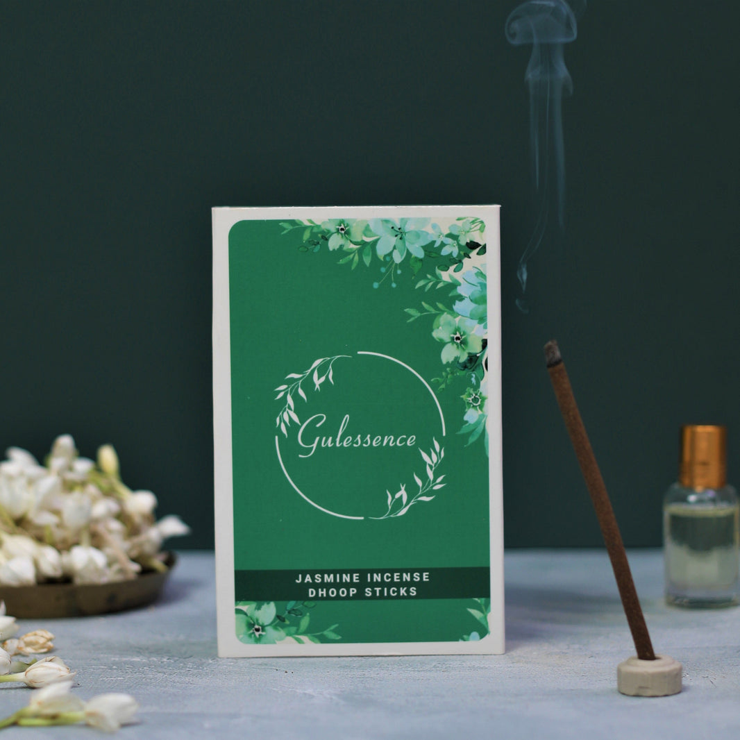 Jasmine Bamboo Less Dhoop Sticks | Made from Temple Flower | Gulessence - EarthBased 