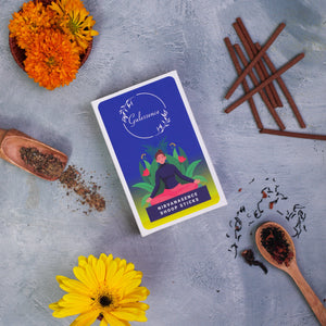 Gulessence Sandal  ,Rose, Nirvanasence, Loban, Kacha bela Bambooless Dhoop Sticks and Juhi Dhoop Cones| Pack of 6 - EarthBased 