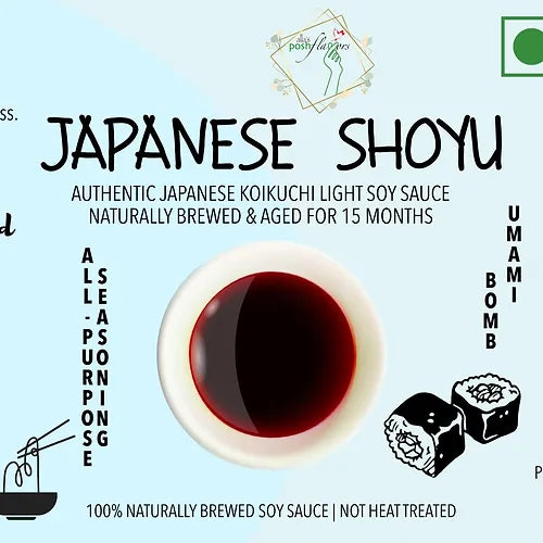 Japanese Shoyu Koikuchi Style Soy Sauce, Naturally Brewed in India under Japanese Guidance, No Preservatives, No Chemicals, No Flavor Enhancer by Posh Flavors - EarthBased 
