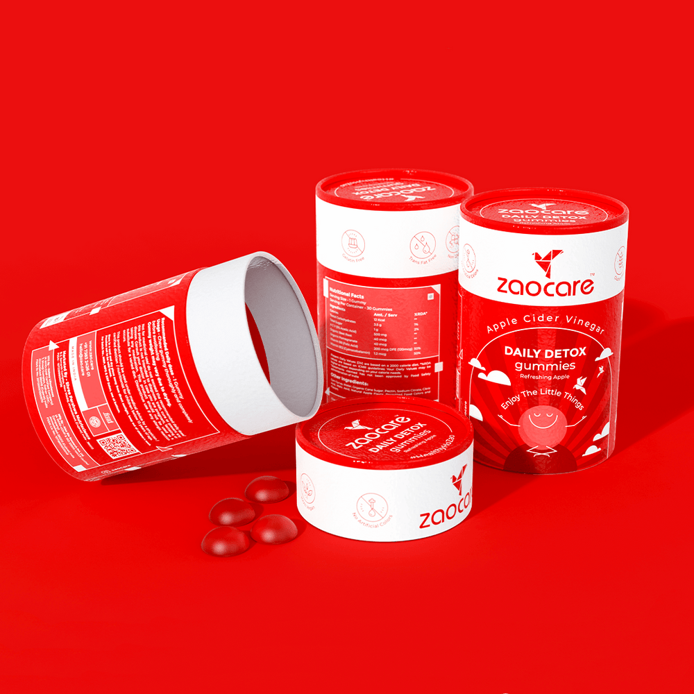 Zaocare Daily Detox Gummies For Fat Loss & Digestion | With Apple Cider Vinegar|100% Vegan - EarthBased 