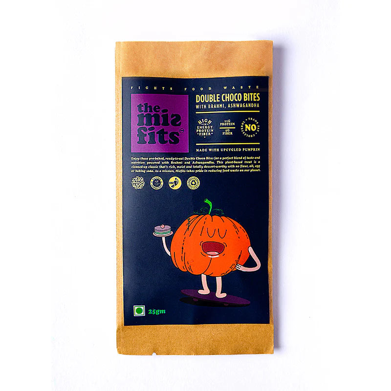 The Misfits - Double Choco Bites with Brahmi & Ashwagandha - EarthBased 