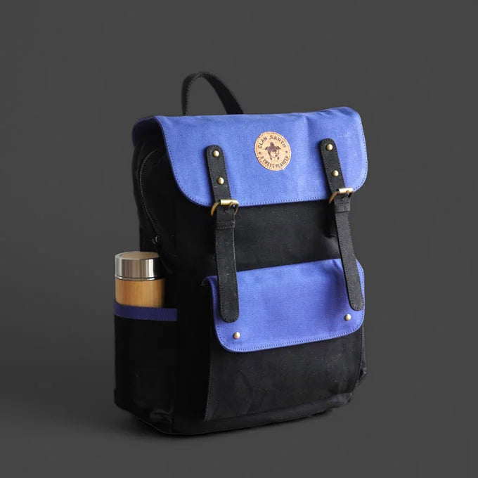 Dugong Backpack- Royal Blue & Charcoal Black | Clan Earth - EarthBased 