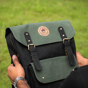 Dugong Backpack - Olive Green & Charcoal Black | Clan Earth - EarthBased 