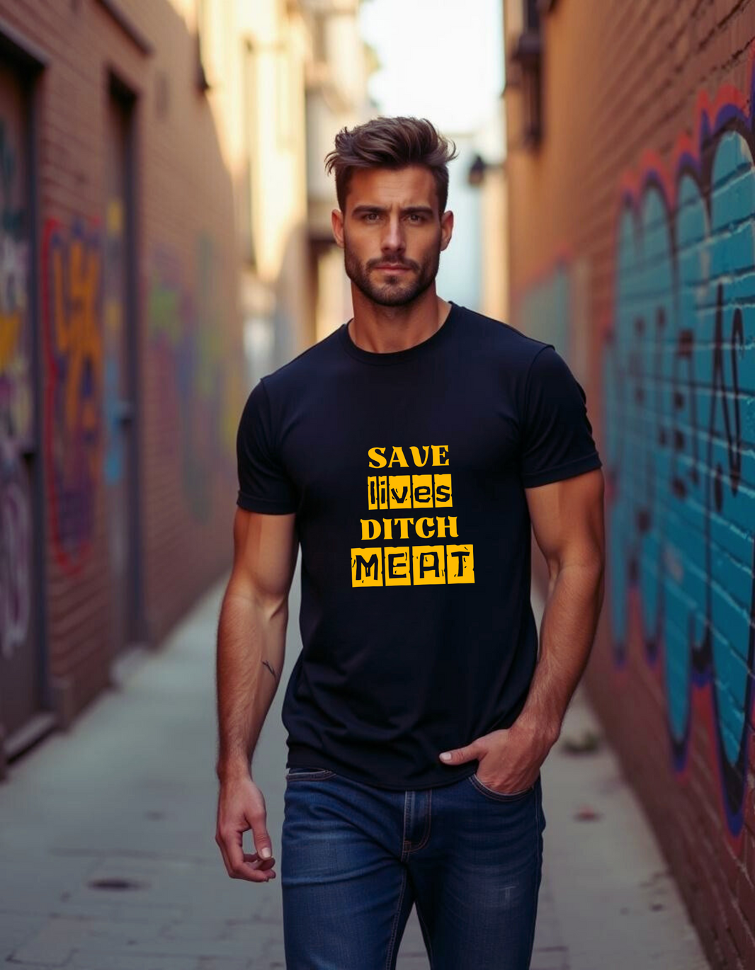 Save lives ditch meat (Male) — Earthbased