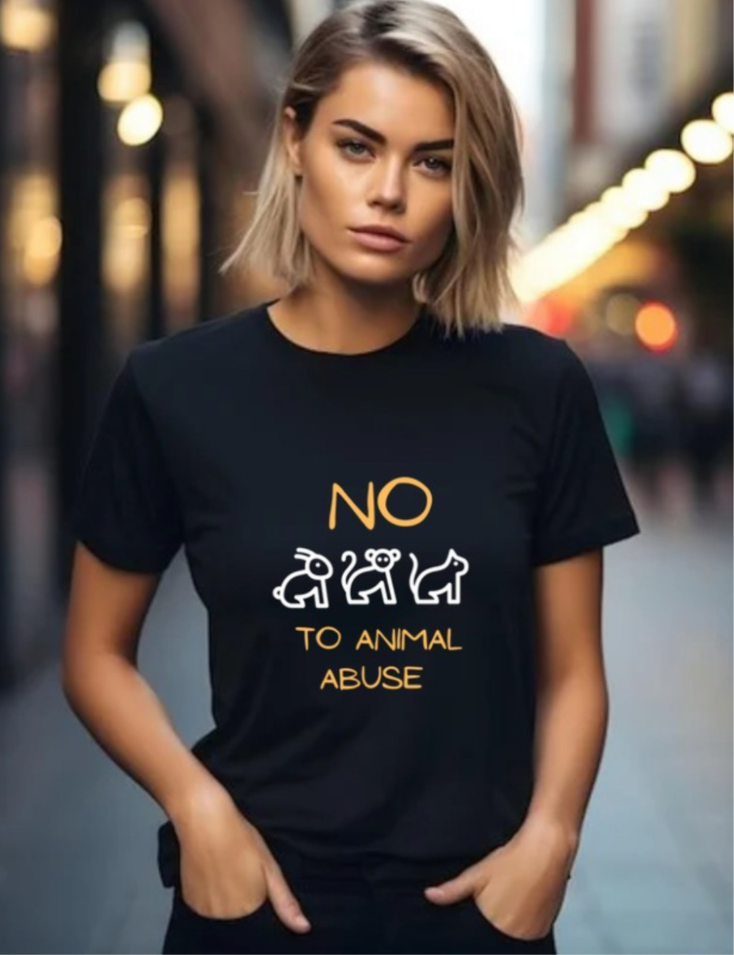 No To Animal Abuse (Female) — Earthbased