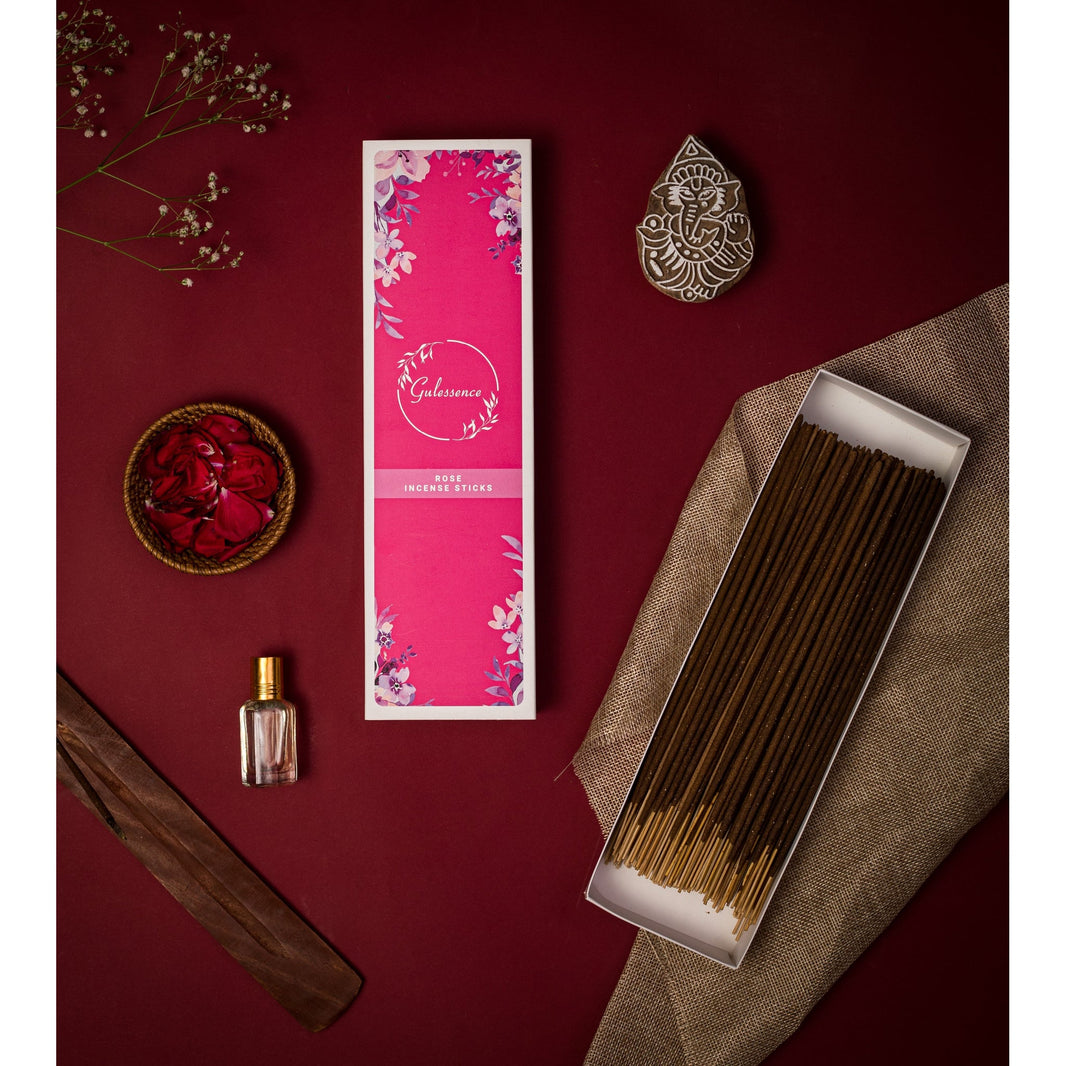 Rose Incense sticks & Jasmine Dhoop Sticks | Combo Boxes | Gulessence - EarthBased 