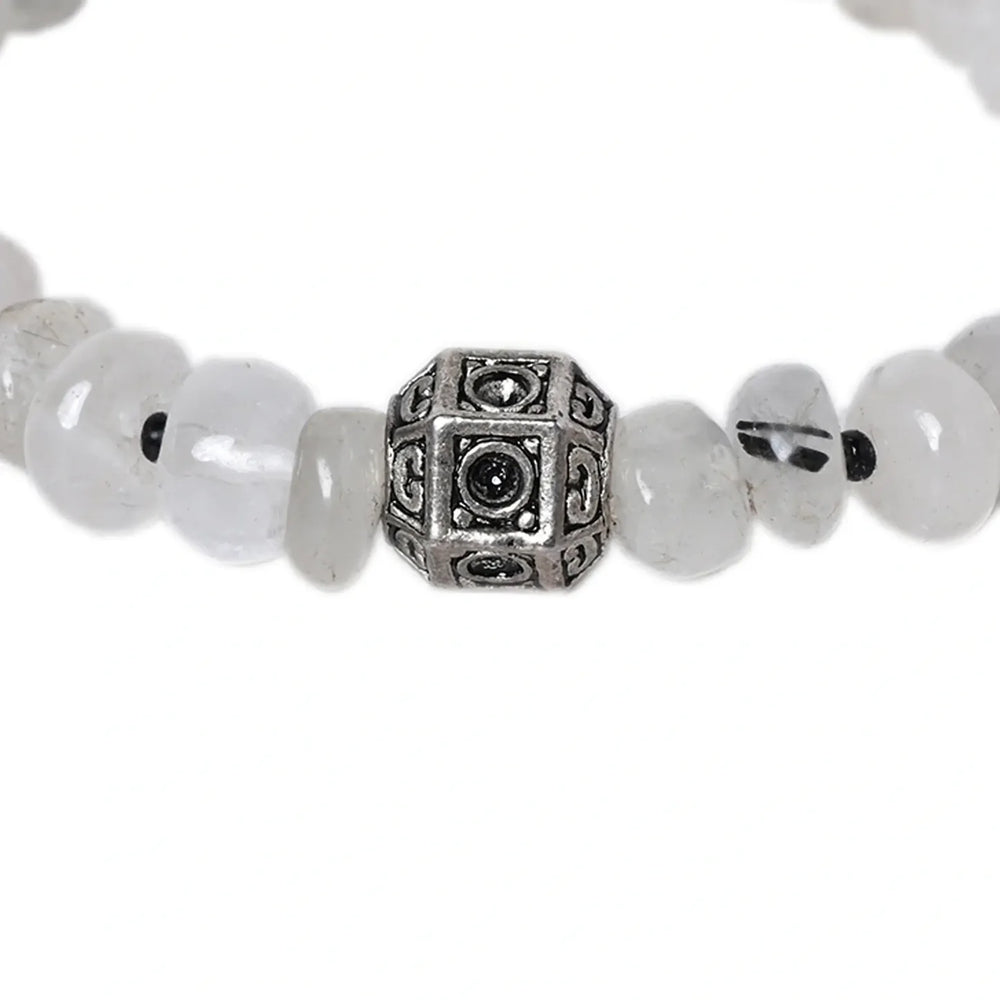 Elevate their Spirits with our Tourmalinated Healing Gemstone Bracelet - A Perfect Gift for Your Loved One to protect them from negative thought and emotion - EarthBased 