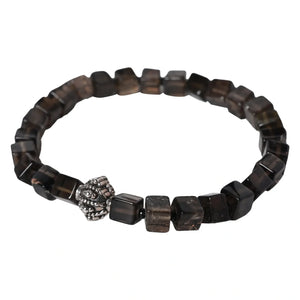 Embrace Tranquility with our Smoky Quartz Healing Gemstone Bracelet - EarthBased 
