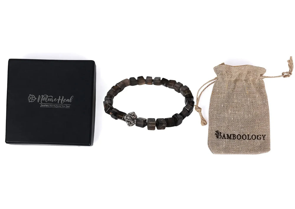 Embrace Tranquility with our Smoky Quartz Healing Gemstone Bracelet - EarthBased 