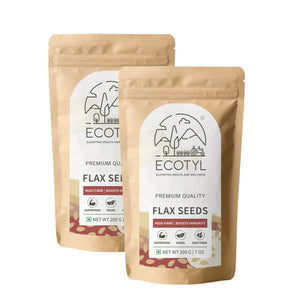 Ecotyl Flax Seeds - Set of 2 | Unroasted | 2 x 200g - EarthBased 