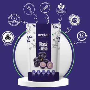 NECTAR SUPER FOODS- FREEZE DRIED BLACK JAMUN- PACK OF 2 UNITS 20 GM EACH - EarthBased 