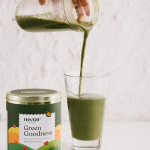 NECTAR SUPERFOODS- FREEZE DRIED GREEN GOODNESS SMOOTHIE MIX -300 GM PACK-PACK OF 1 UNIT - EarthBased 