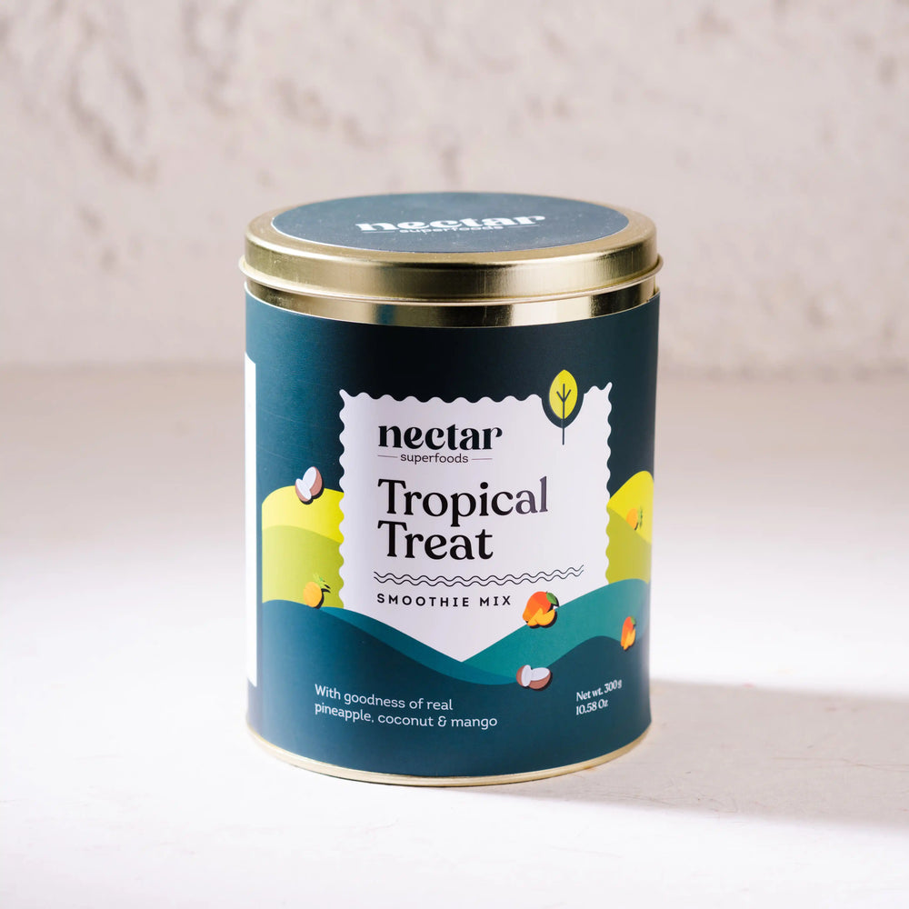 NECTAR SUPERFOODS- FREEZE DRIED TROPICAL TREAT SMOOTHIE MIX -300 GM PACK- PACK OF 1 UNIT - EarthBased 