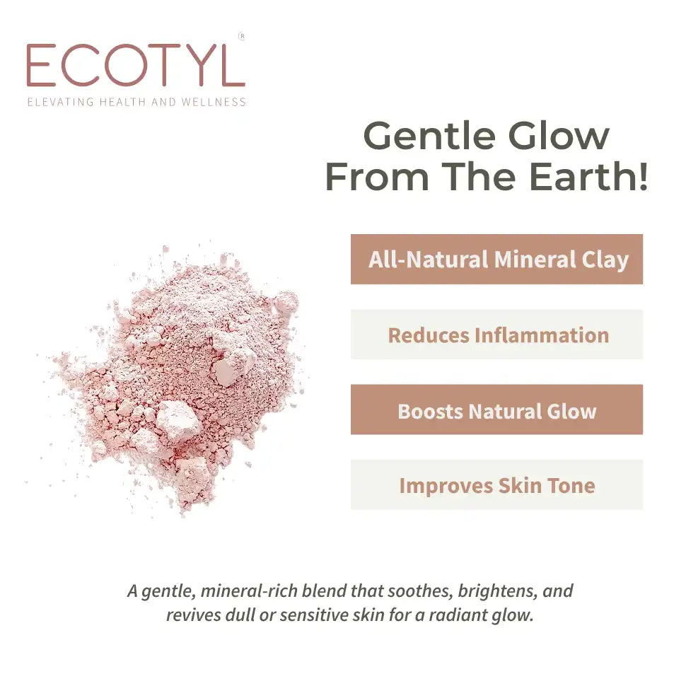 Ecotyl French Pink Clay | Gentle Detox Clay | Skin Brightening | 80g - EarthBased 