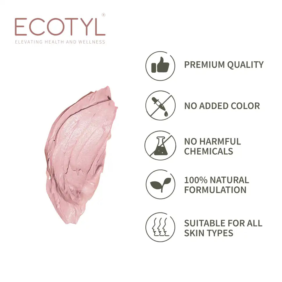 Ecotyl French Pink Clay | Gentle Detox Clay | Skin Brightening | 80g - EarthBased 