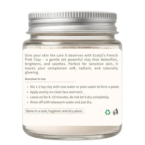 Ecotyl French Pink Clay | Gentle Detox Clay | Skin Brightening | 80g - EarthBased 