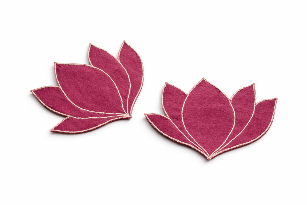 Lotus Fabric Coasters (Set of 4)