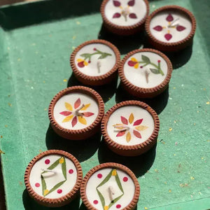 The Good Route Festive Diyas- small set of 4, 2 pack - EarthBased 