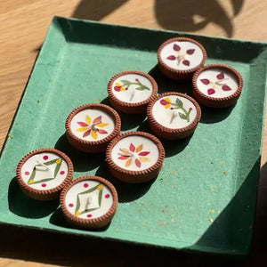 The Good Route Festive Diyas- small set of 4, 2 pack - EarthBased 